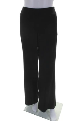 Tahari Womens Spandex Textured Lined Zip Flare Leg Casual Pants Black Size 6 - Image 1 of 4