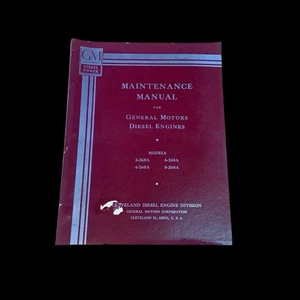 GM Diesel Motor Wartungsanleitung Modelle 3-268A bis 8-268A Cleveland vor 1963 - Bild 1 von 14