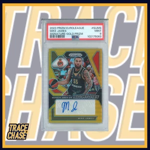 2023-24 Panini Prizm Euroleague Basketball Mike James Gold /10 autograph PSA9 - Picture 1 of 3