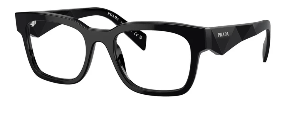 PRADA PR A10V 16K1O1 Black Men's 53 mm Eyeglasses