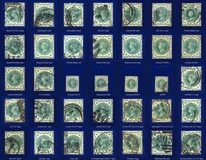 1900 SG213 1/2d stumpf blau-grün gut gebraucht alle abgebildet Auswahl 35 Artikel kany - Bild 1 von 41