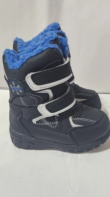 Botas termolite impermeables Totes para niños pequeños talla 6 negras/azules  Foto 1 de 4