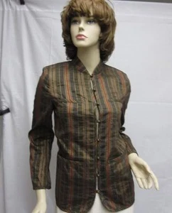CELINE Bronze Gold Red brown Jacket Top Size 34 - Picture 1 of 1