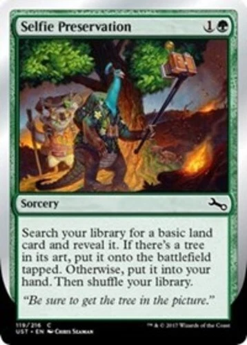 Selfie Preservation ~ Near Mint Unstable MTG Magic UltimateMTG Green Card - Image 1 of 1