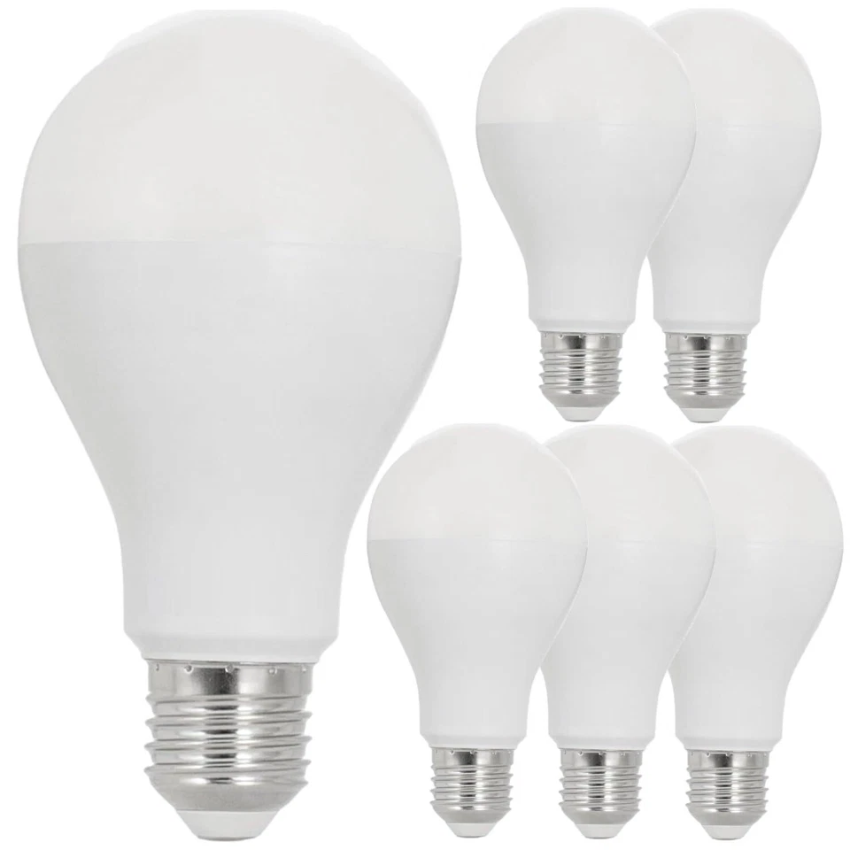 6Pack A21 LED Light Bulbs, 4000K, 18W (150W), Dimmable, 2600LM, 120V, E26 - Image 1 of 1
