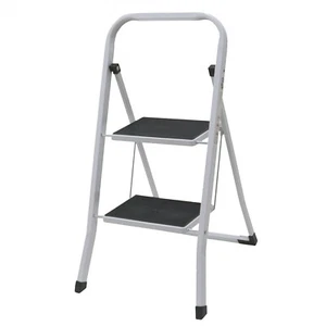 Nueva escalera de aluminio resistente seguridad antideslizante ligera plegable de 2 escalones Reino Unido - Imagen 1 de 7