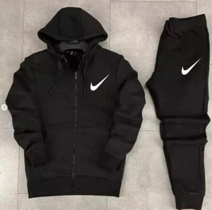 Men's Nike Hooded Front-Zip Cotton Fleece 2 Pieces Nike Tracksuit set - Picture 1 of 10