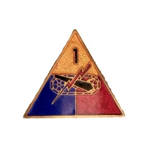 Crest US DUI 1st Armored Division WW2 - ORIGINAL - Foto 1 di 2