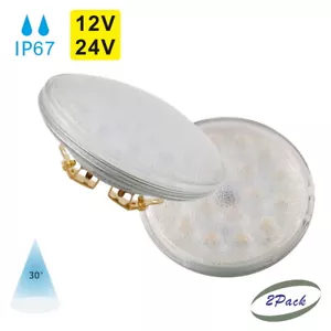 2 Pcs PAR36 LED Spot Light Bulb 9W 15W 12Volt Cool White Waterproof Narrow Beam - Picture 1 of 8
