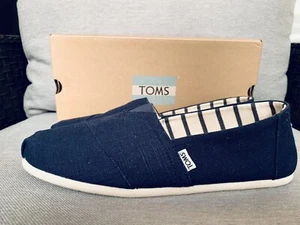 ****TOMS Classic Heritage Herren 11,5 Canvas BLAU ** Komfort Slipper Halbschuh 10011713 - Bild 1 von 9