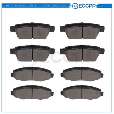 Front Rear Ceramic Brake Pads For 2009-2014 Acura TL 2006-2011 Honda Ridgeline - Image 1 of 4