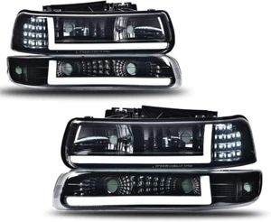 Faros LED 99-02 Chevy Silverado 1500 2500/01-02 HD/00-06 Tahoe Suburban - Imagen 1 de 18