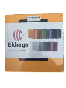 Paquete de 18 paneles acústicos Ekkogo, amarillo atardecer, diseño de triángulo cuadrado, paquete de 18 - Imagen 1 de 6