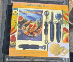 Garnishing Kit & Book Paperback 2005 by Rudolf Biller Includes 4 Tools + book - Picture 1 of 7