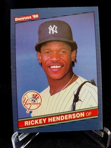 1986 Donruss Rickey Henderson #51 New York Yankees HOF - Free Shipping