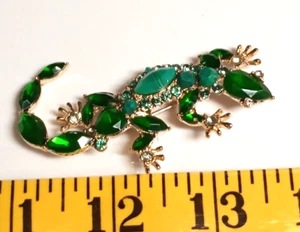Rhinestone Lizard Lapel/Brooch Fancy Rhinestone Sparkling Lizard - Picture 1 of 4