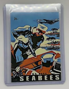 US Navy Limited Edition Artist Signed “Seabees” Trading Card 7/10 - Picture 1 of 2