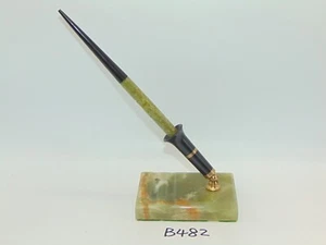 Vintage Sheaffer Desk Set Pen With Base Green Self Filling 1914 Patent Old - Picture 1 of 22
