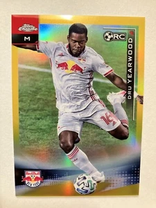 2021 Topps Chrome MLS Dru Yearwood Gold Refractor /50 Rookie RC SP RBNY - Picture 1 of 2