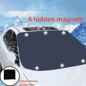 Magnetic Car Windshield Snow Cover Winter Ice Frost Guard Sun Sunshade Protector - Picture 1 of 7