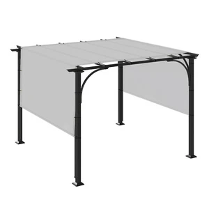 Repuesto de cubierta de pérgola impermeable con caña sombrilla vela toldo gris porche - Imagen 1 de 7