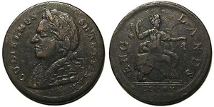 UK 1770s-80s George III Evasion Halfpenny Gulielmus Shakespear / Englands Glory - Picture 1 of 1