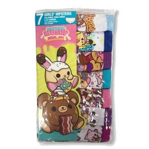 PACK 7 PANTIES GIRLS - SMOOSHY MUSHY SZ 4 - HIPSTERS X7 UNDERWEAR - Picture 1 of 1