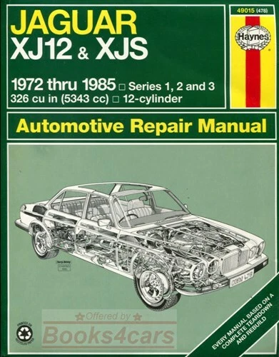 Jaguar Xjs Tienda Manual Servicio Reparación Libro Haynes V12 XJ-S XJ12 Chilton - Imagen 1 de 1