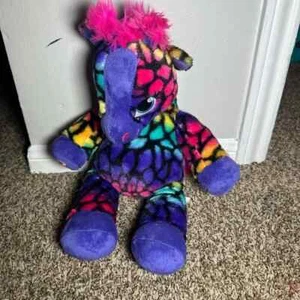 Build A Bear Plüsch Giraffe lila regenbogenfarben 19 Zoll 2016 Wild Style Lisa Frank - Bild 1 von 6