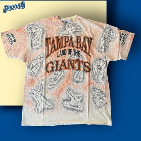 Vintage Rare 1992 Tampa Bay Giants AOP Tshirt Made in USA San Francisco EUC XL Cover