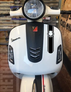 Vespa GTS Leg-shield Stripes Sticker Decal Scooter Laurel 300mm BLACK OO2- - Picture 1 of 7