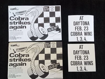 Cobra Strikes Again! Ford Torino Cobra wins Daytona 500 ad 1969 with Decal REPO - Image 1 of 4