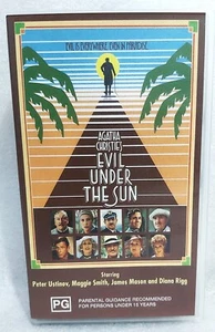 EVIL UNDER THE SUN Agatha Christie Adaptación VHS PELÍCULA PAL 1981 COMO NUEVO - Imagen 1 de 4