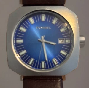 Fossil Men's Stainless Steel Watch Leather Strap 5 ATM Water Resistant JR-8012 - Picture 1 of 9