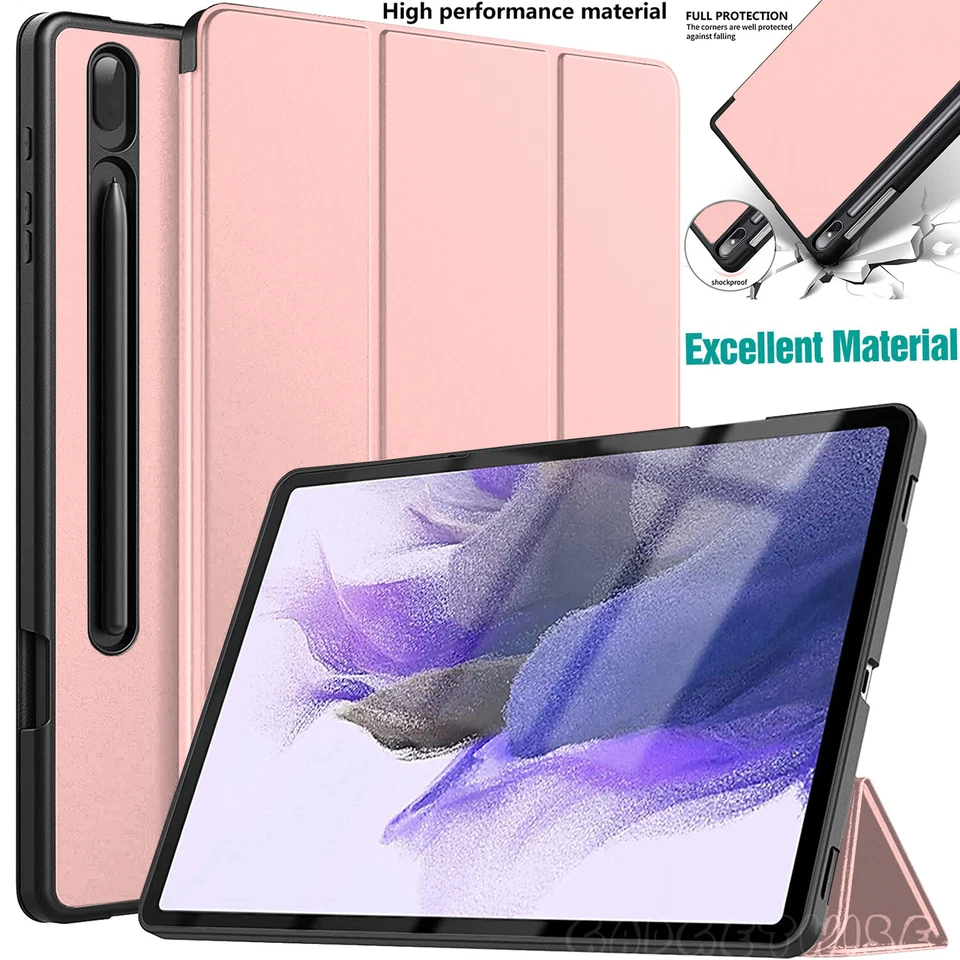 Samsung Galaxy Tab S7 FE 12.4 Magnetic Smart Stand Case Cover SM-T730 SM-T736B - Image 1 of 2