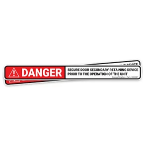 (2er-Pack) Sicherer sekundärer Halteriegel Aufkleber - Sicherheit OSHA laminiertes Aufkleber - Bild 1 von 3