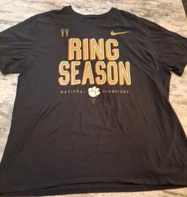 Anillo Nike Temporada 2018 Campeones Nacionales Todo en Clemson T XXL Negro Dorado Naranja Foto 1 de 4