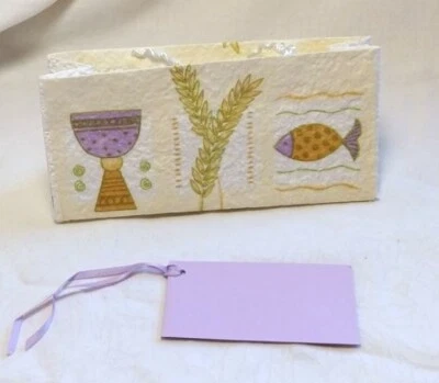 kleine Geschenktasche Ähren Kommunion/Konfirmation Handarbeit - Bild 1 von 3