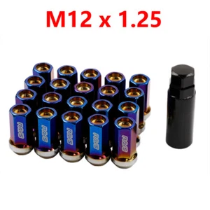 M12x1.25 20pcs/set RAVS Racing Burnt Blue A7075 Aluminium Alloy Wheel Lug Nuts - Picture 1 of 7
