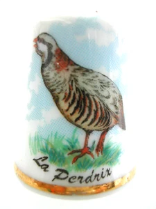 Dé à coudre de collection Thimble - LES GIBIERS A PLUMES - LA PERDRIX - Bild 1 von 1