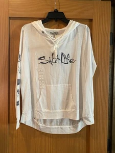 Salt Life Women’s Light Weight White Hoodie NWT Size S - Picture 1 of 5