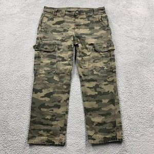 Duluth Trading Pants Mens 36x30 Camo Cargo Flex Fire Hose Utility Workwear - Picture 1 of 12