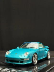 Porsche 911 Turbo S (Blue) [Dino Model] 1/18 scale - Picture 1 of 4