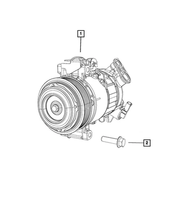 Compresor de aire acondicionado Mopar genuino 68245074AA Foto 1 de 4