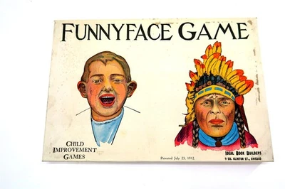 Antique 1912 FUNNY FACE GAME by Ideal Book Builders in NEW / NOS Condition - Image 1 of 4