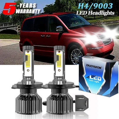 For Chrysler Town & Country 1978-1988 LED Headlight Bulbs High Low Beam H4/9003 - Image 1 of 4