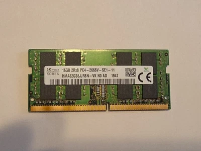 SK Hynix 16GB 2Rx8 PC4-2666V- SE1-11 SODIMM Laptop RAM - Image 1 of 2