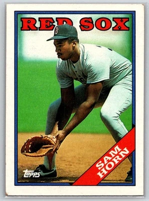 1988 Topps #377 Sam Horn Boston Red Sox Rookie - Image 1 of 2