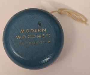 Modern Woodmen Yo Yo - Life Insurance Ad Toy Vtg Promo - Rock Island Illinois - Picture 1 of 10