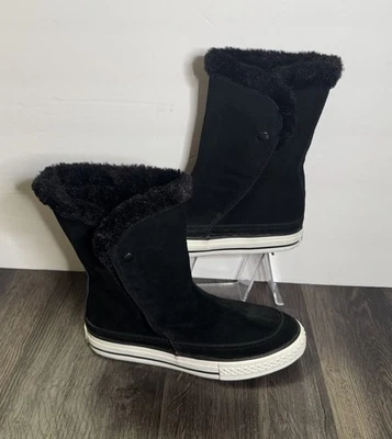 Botas Converse All-Star Chuck Taylor Beverly para mujer gris gamuza media pantorrilla talla 6 Foto 1 de 4